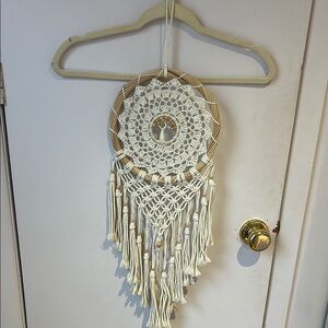 Handcrafted Cream Macramé Dreamcatcher
